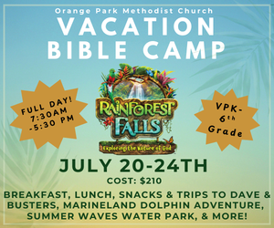 Orange Park Methodist Chuch VBS Camp Header