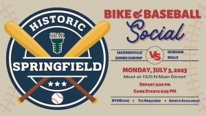 07/03: Bike & Baseball Social: Historic Springfield Visits the Jumbo Shrimp
