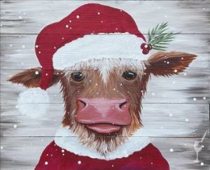 12/10: Painting with a Twist: Christmas Cow Ages 8+