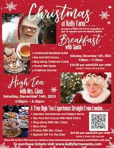 12/16: Christmas at Kelly Farms - High Tea with Mrs. Claus
