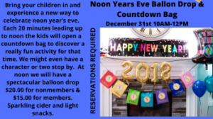 12/31: Sensory Towne Noon Years Eve Balloon Drop and Countdown Bag