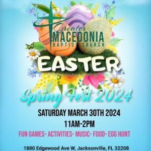03/30: Greater Macedonia Baptist Church Easter Spring Festival & Egg Hunt