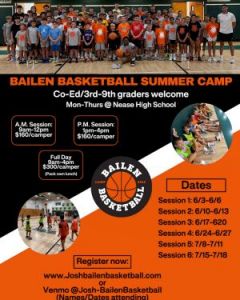 Bailen Basketball Summer Camp
