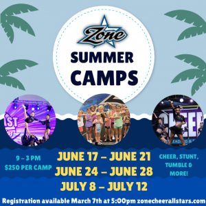 Zone Cheer All Stars Summer Camp