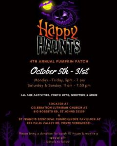 10/05-10/31: Happy Haunts Pumpkin Patch