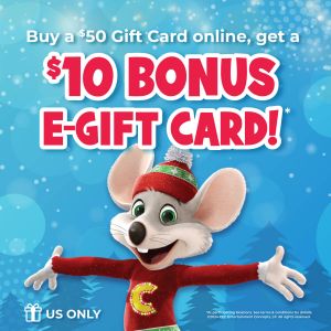 Chuck E Cheese Gift Card Deal