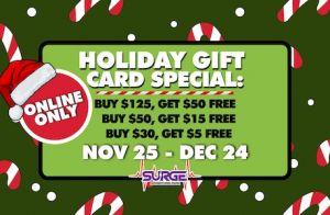 Surge Adventure Park Holiday Gift Card Special