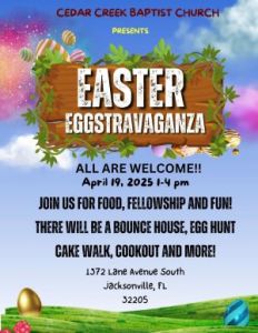 04/19: Cedar Creek Baptist Church Easter Eggstravaganza