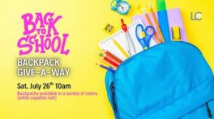 07/26: Lineage Church Backpack Giveaway