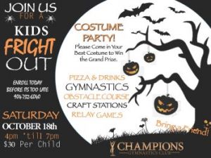 10/18: Champions Gym Kids Fright Out