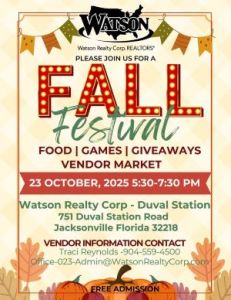 10/23: Watson Realty Duval Station Fall Festival
