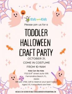 10/31: Kids Can Be Kids Toddler Halloween Craft Party