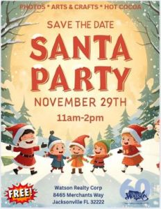 11/29: Watson Realty Corp. Oakleaf Santa Party!