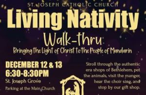 12/12 & 12/13: St. Joseph Catholic Church Living Nativity Walk-Thru
