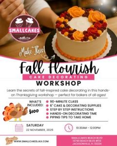 11/22: Smallcakes Cupcake and Creamery Fall Cake Decorating Workshop