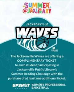 Jax Library and Jacksonville Waves Free Ticket for Young Readers