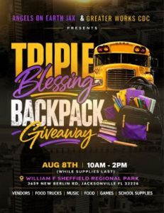 08/08: Angels on Earth and Greater Works CDC Blessing Backpack Giveaway