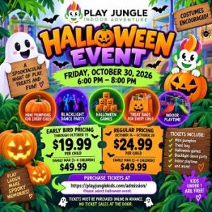 10/30: Play Jungle Halloween Event